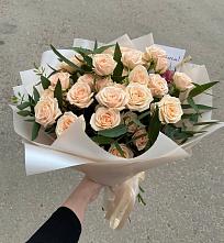 Букет Кремовые розы Латте в Псотино