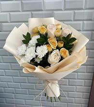 Букет цветов из:  Розы и Хризантемы в Псотино