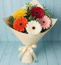 Букет цветов из:  Герберы в Псотино