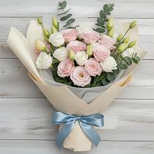 Букет цветов из:  Лизиантусы в Псотино