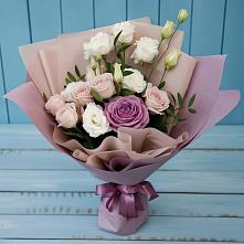 Букет цветов из:  Розы и Лизиантусы #REPLACE_PRED# Псотино