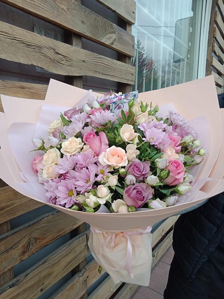 Букет цветов из: Розы и Хризантемы в Псотино