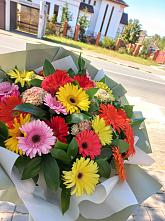Букет цветов из:  Герберы #REPLACE_PRED# Псотино