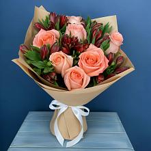 Букет цветов из:  Розы и Альстромерии #REPLACE_PRED# Псотино