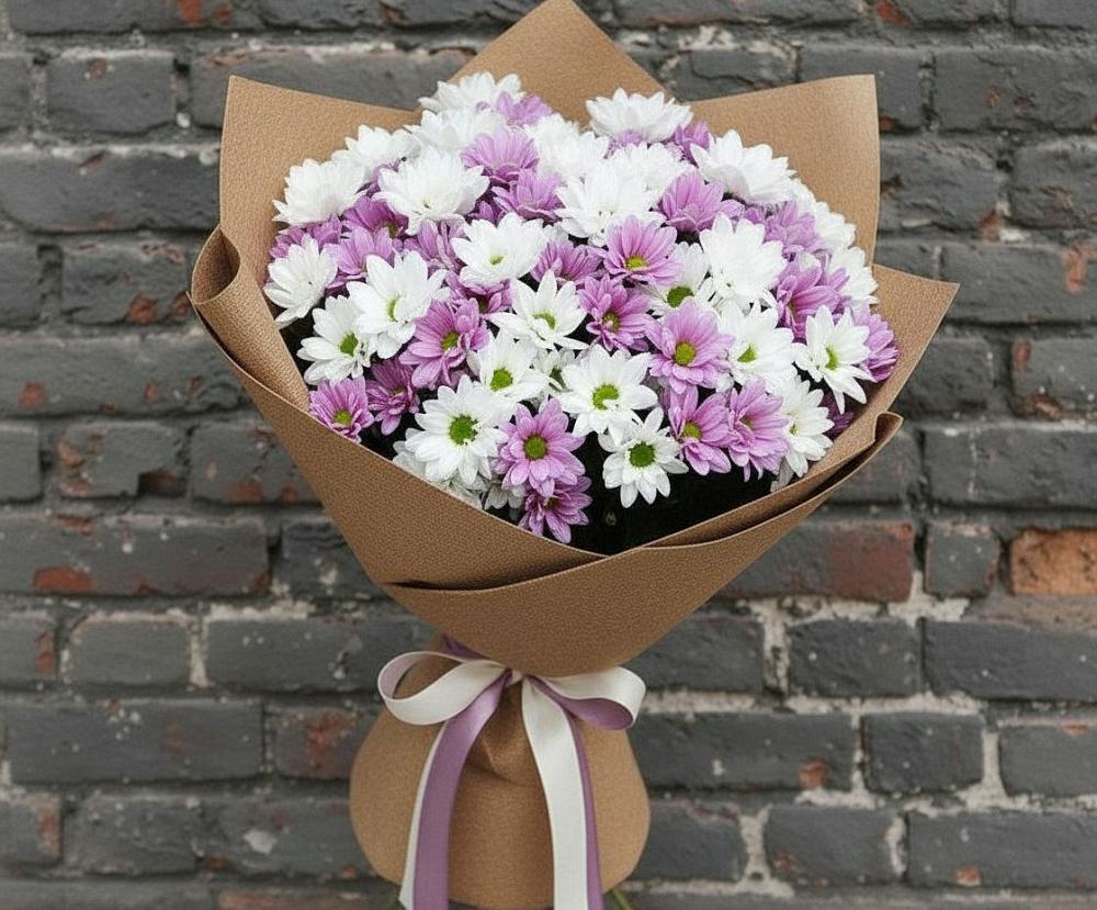 Букет цветов из: Хризантемы в Псотино