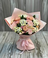 Букет цветов из:  Гвоздики, Розы и Хризантемы в Псотино