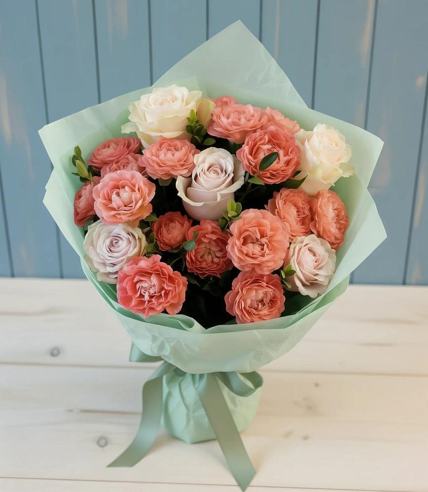 Букет цветов из: Розы в Псотино