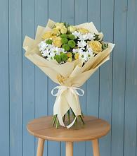 Букет цветов из:  Хризантемы и Розы в Псотино