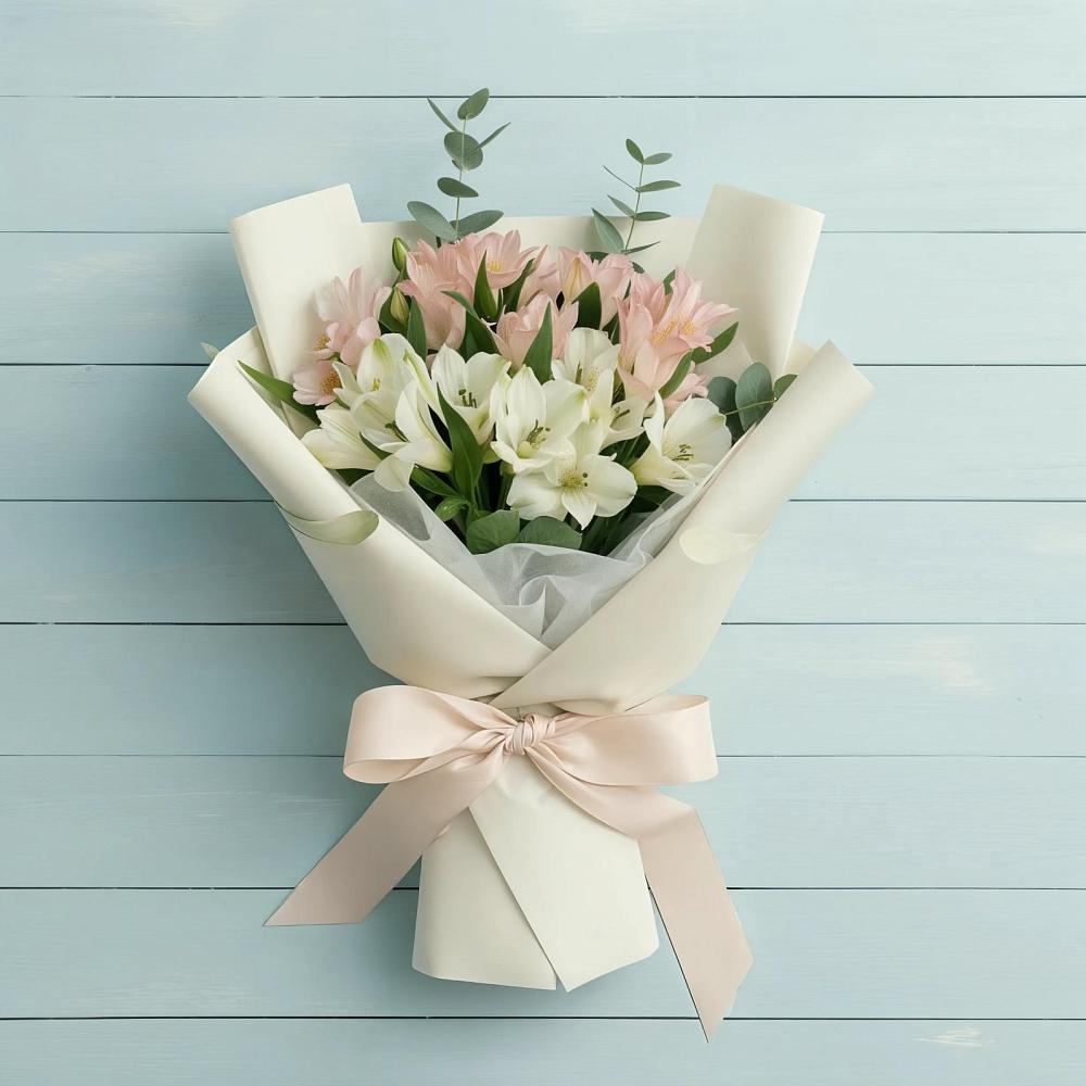 Букет цветов из: Альстромерии в Псотино