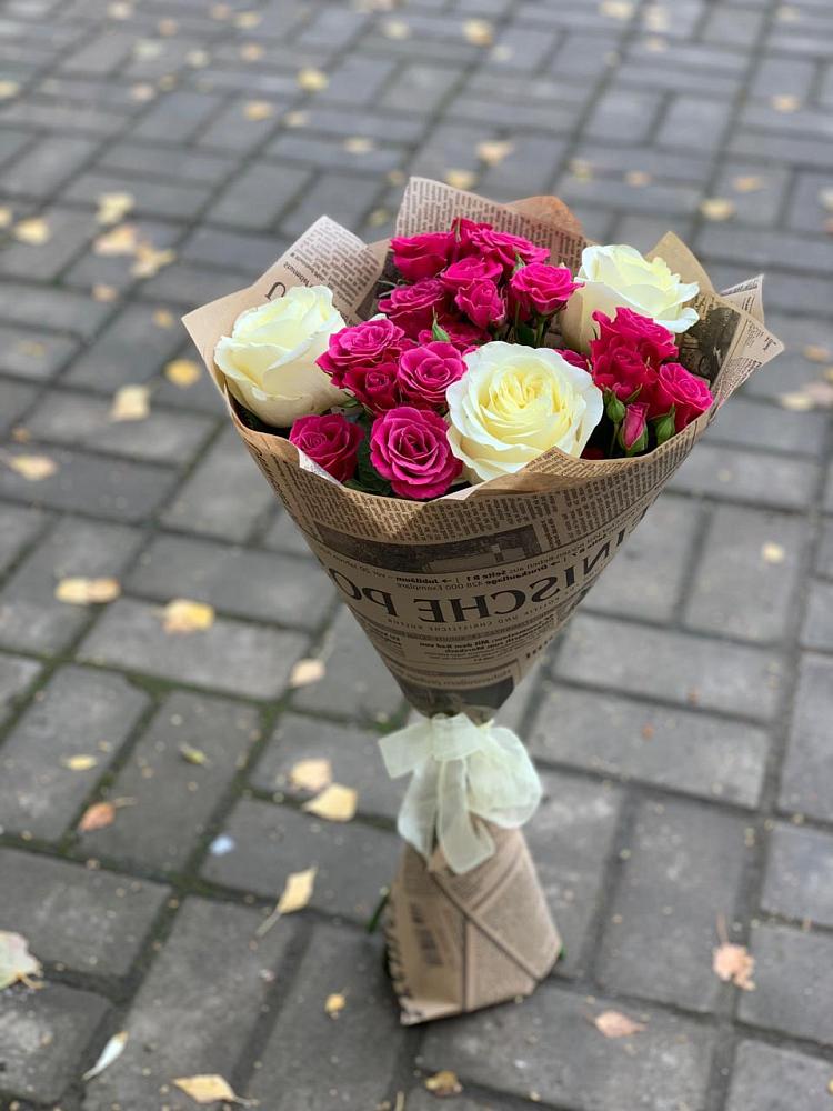 Букет цветов из: Розы в Псотино