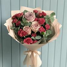 Букет цветов из:  Гвоздики и Розы в Псотино