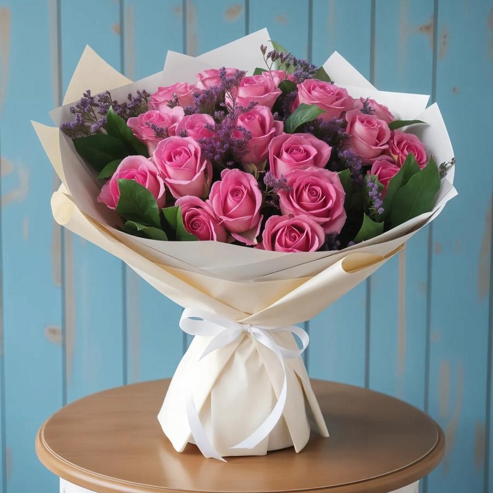 Букет цветов из: Розы в Псотино