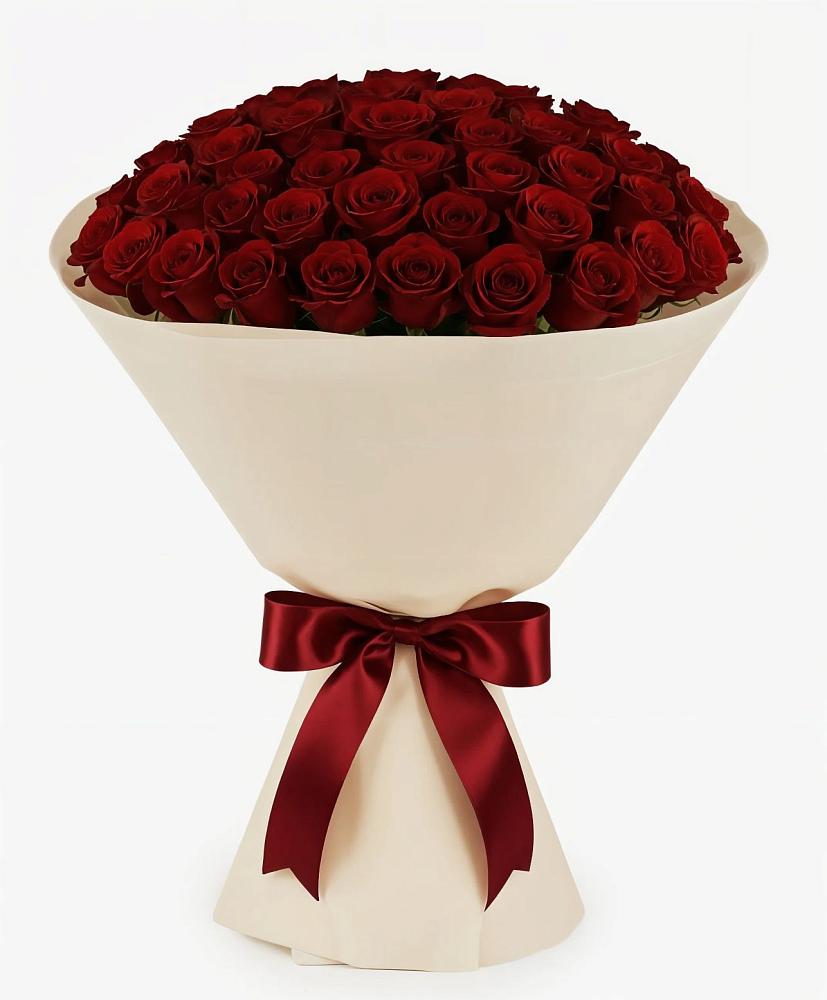 Букет 101 Бордовая роза Блэк Бакарра в Псотино