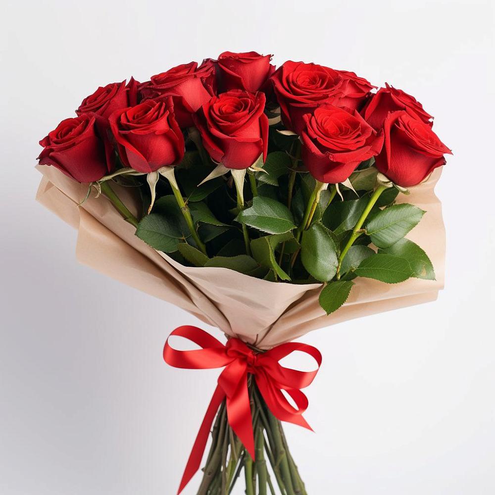 Букет 11 Красных роз Эдлесс Лав в Псотино