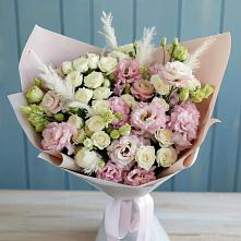 Букет цветов из:  Альстромерии и Розы в Псотино