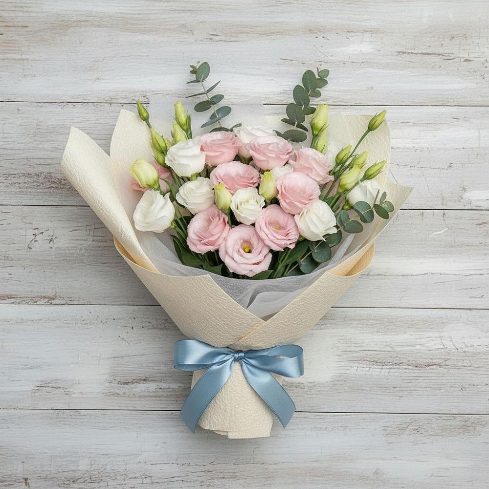 Букет цветов из: Лизиантусы в Псотино